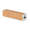 2200 mAh Bamboo Power Bank with USB Cable - Phone Accessories at wholesale prices