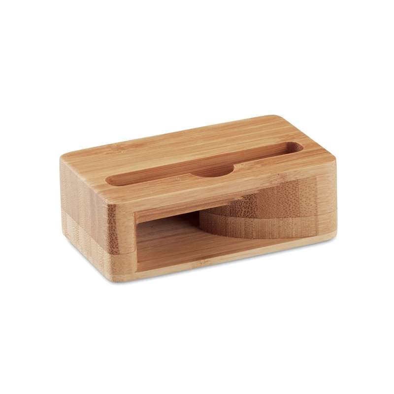 Soporte de teléfono en bambú 15 cm - Accesorios de teléfono a precios de mayorista