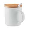 380ml Porcelain Mug with Bamboo Lid & Spoon - Mug at wholesale prices