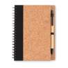 Spiralblock aus Kork mit Stift, A5 - Notizblock zu Großhandelspreisen Spiralblock aus Kork mit Stift, A5 - Notizblock zu Großhandelspreisen