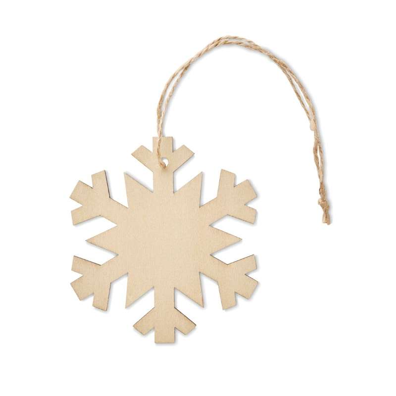 Decoração em MDF Floco 7,9x7x0,2cm - Acessório de Natal a preço grossista