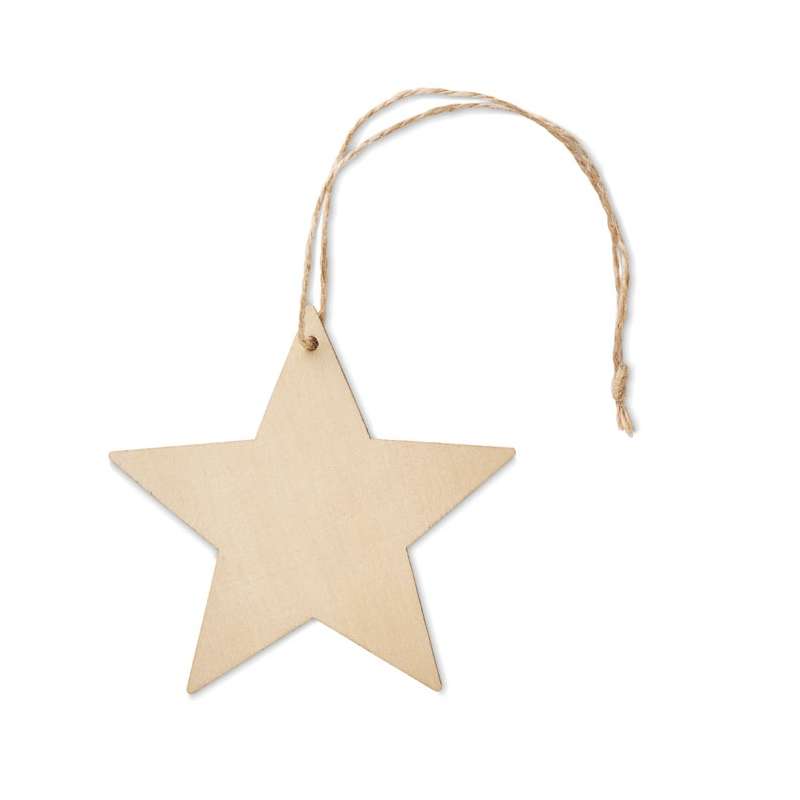 Décoration forme étoile en MDF - Accessoire de noël à prix de gros