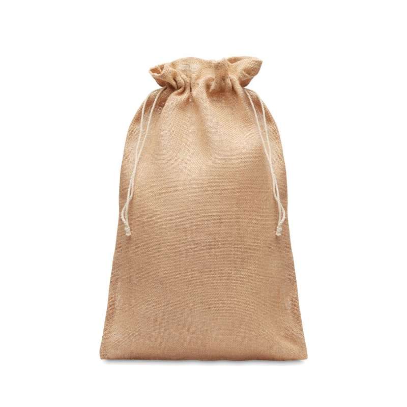 Grand sac pochon en jute 30x47 cm - Pochon à prix grossiste