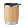 Copo Inox 250ml com Exterior em Bambu - Copo térmico a preço grossista