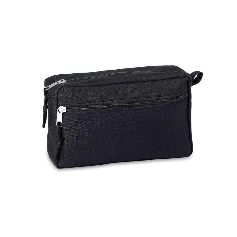600 deniers RPET Double Zipper Cosmetic Bag - Toiletry bag at wholesale prices