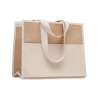 Sac shopping en toile et jute - Sac naturel à prix de gros