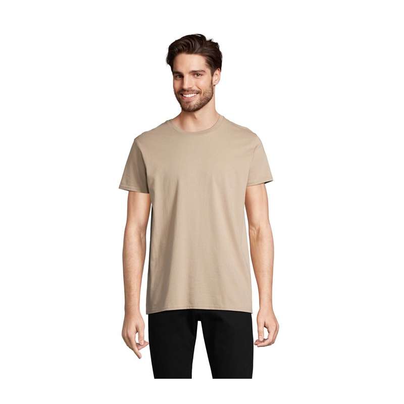 Hvid og grå økologisk T-shirt til mænd til engrospris - Textile SOL'S til engrospris