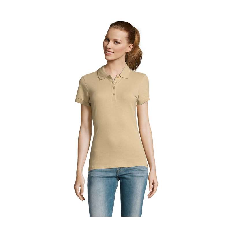 Damen Polo 170g, 100% Baumwolle, grau meliert - Uniforme für die Schule und das Gymnasium zu Großhandelspreisen