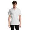 Polo hombre 210g algodón piqué blanco - Uniforme de colegio y instituto a precios de mayorista