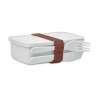 Single-Compartment Plastic Lunchbox with Utensils - Bento at wholesale prices