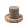 Round Poplar Candle Holder with Vanilla Scented Candle - Candle holder at wholesale prices