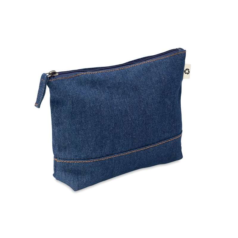 Trousse Cosmética Denim Reciclado 250 gr/m² - Acessório reciclável a preço grossista