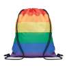 RPET 210 deniers Regenboog Rugzak met Koord - Recycleerbaar accessoire tegen groothandelsprijzen RPET 210 deniers Regenboog Rugzak met Koord - Recycleerbaar accessoire tegen groothandelsprijzen