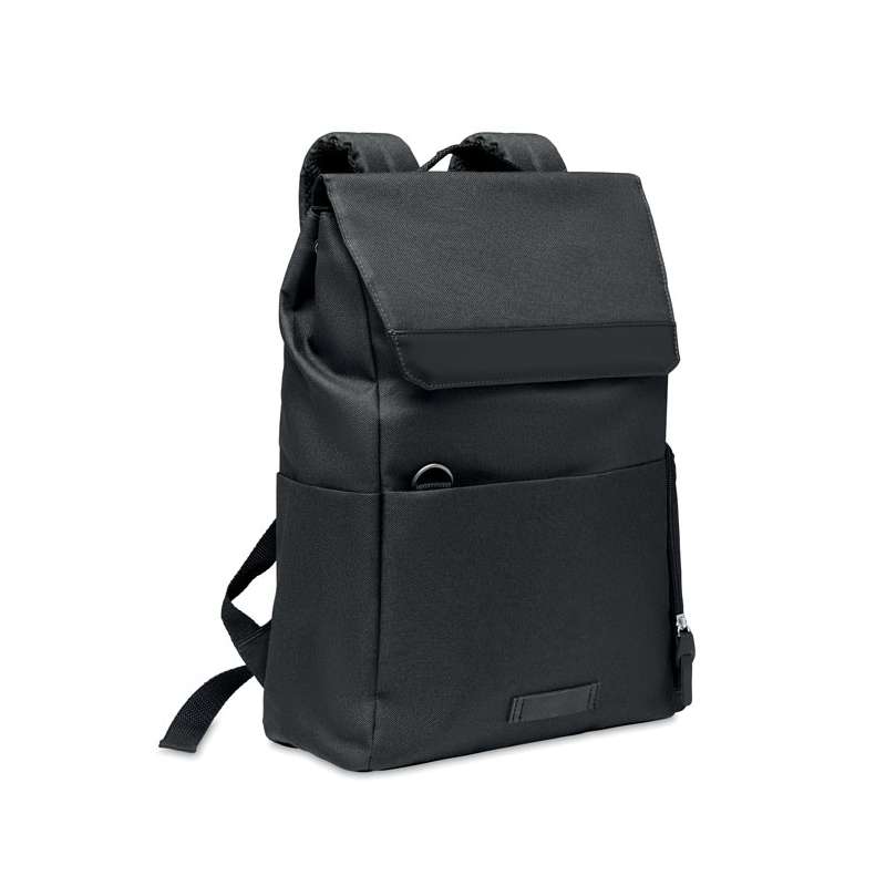 RPET 600D 15'' Laptop-Rucksack mit Taschen zu Großhandelspreisen - Recycelbares Zubehör zu Großhandelspreisen