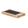 4000 mAh Bamboo Solar Power Bank - Energy and water-saving accessory at wholesale prices
