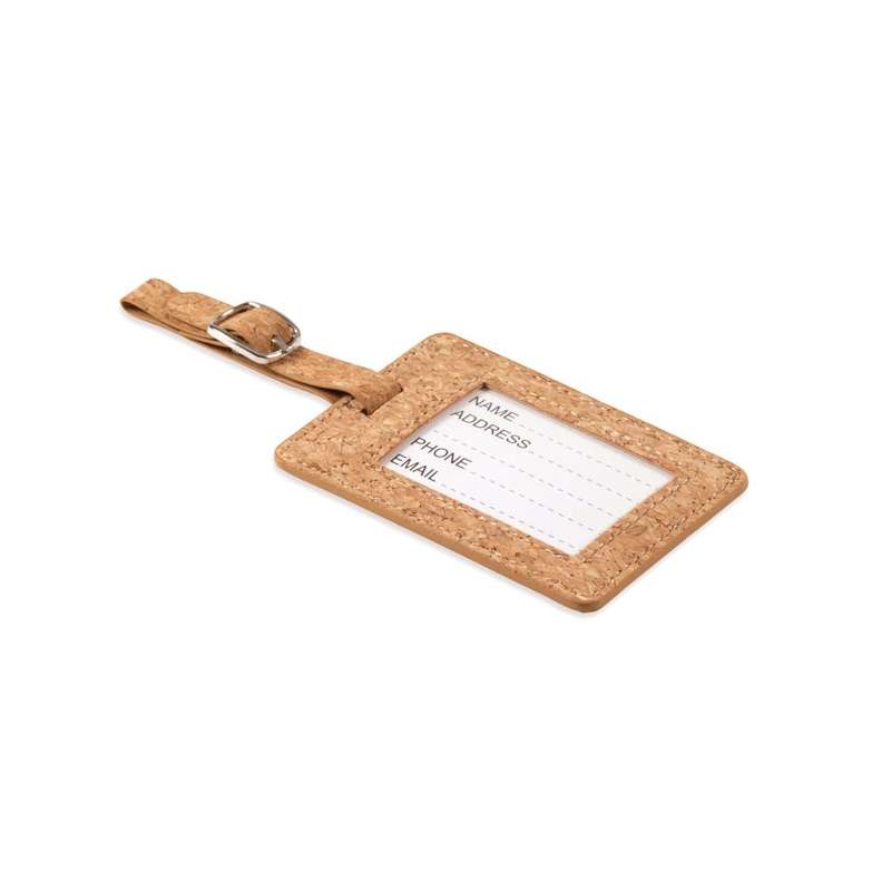 Etichetta da viaggio in sughero 10x6 cm - Etichetta per bagagli a prezzi all'ingrosso