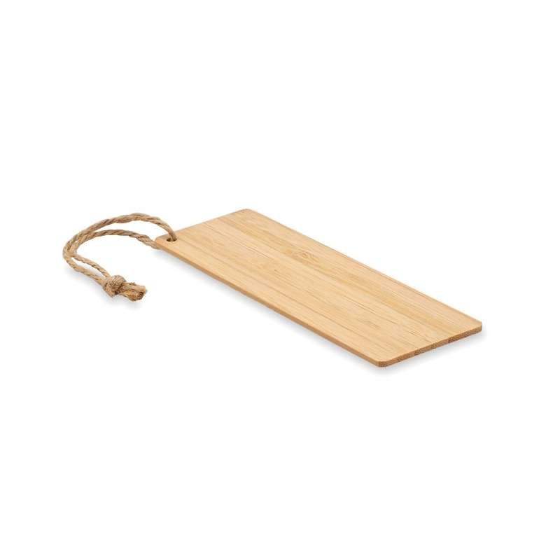 Marcapáginas de bambú con cordón de yute a precios de mayorista - Marcador a precios de mayorista
