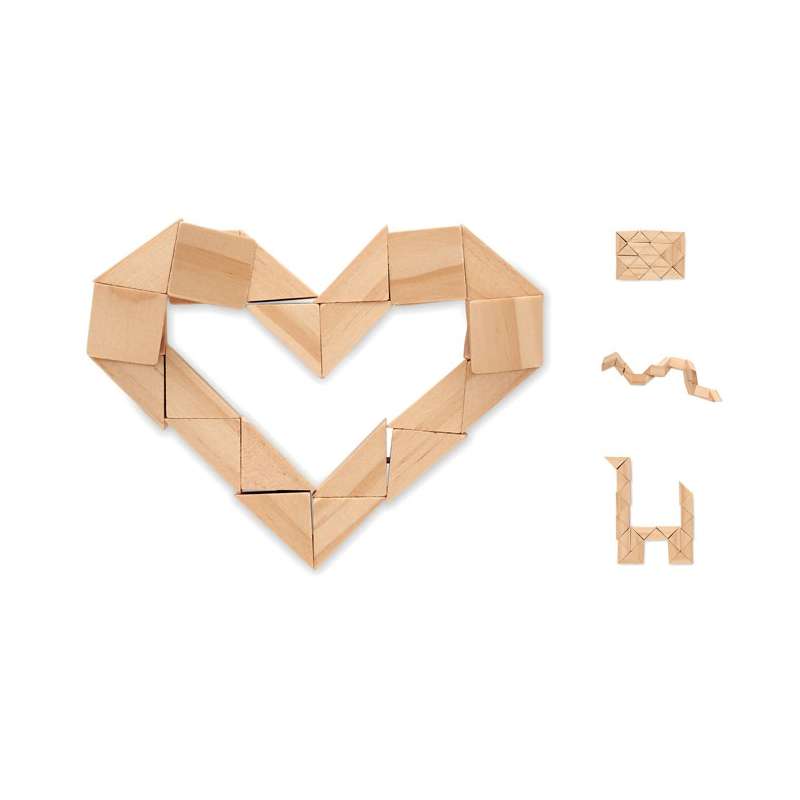 24-delt træpuslespil i bomuldspose - puslespil til engrospris