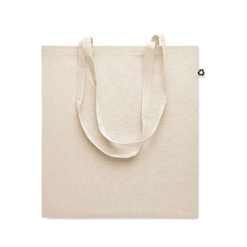 Saco de compras em algodão reciclado 140g/m² - Saco de compras a preço grossista