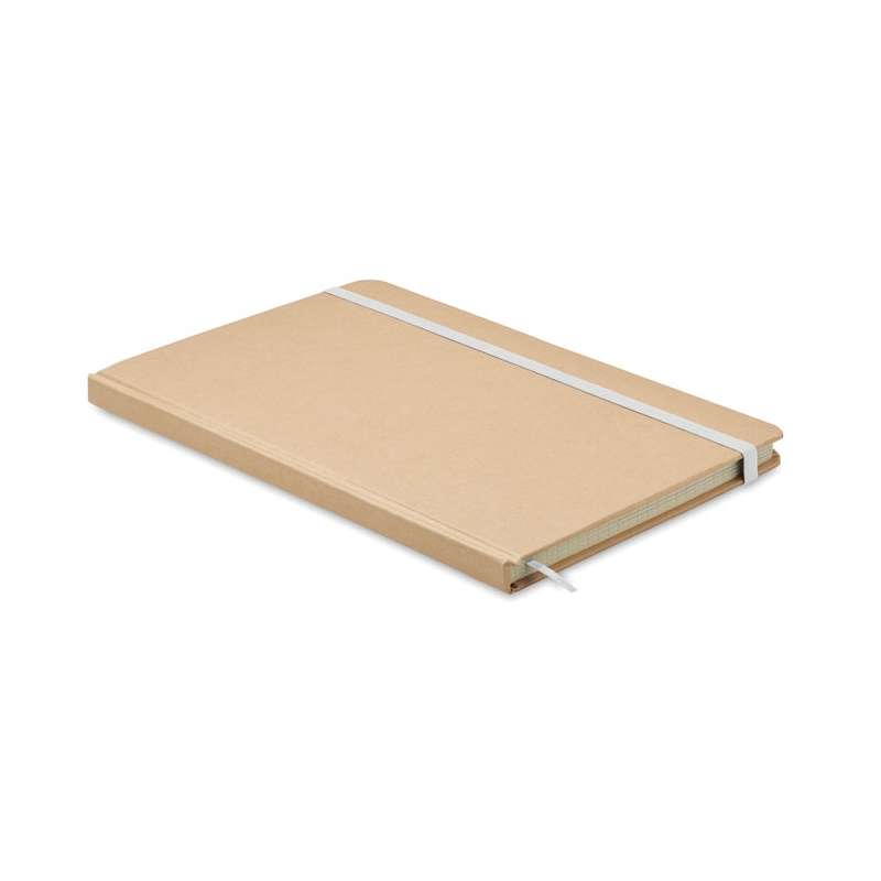 Caderno A5 em papel reciclado com elástico - Acessório reciclável a preço grossista