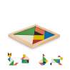 Holzpuzzle Tangram bunt, 7 Teile  - Holzspielzeug zu Großhandelspreisen