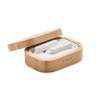 Auriculares TWS em estojo de bambu 185 mAh - Auriculares bluetooth a preço grossista Auriculares TWS em estojo de bambu 185 mAh - Auriculares bluetooth a preço grossista