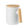 Porcelænmug med bambuslåg 380 ml - krus i keramik eller porcelæn til engrospris