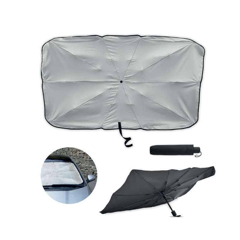 Parasole per auto in pongé 190T argentato - Parasol a prezzi all'ingrosso