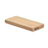 Powerbank 6000 mAh em bambu com carga sem fios - Powerbank / bateria externa a preço grossista