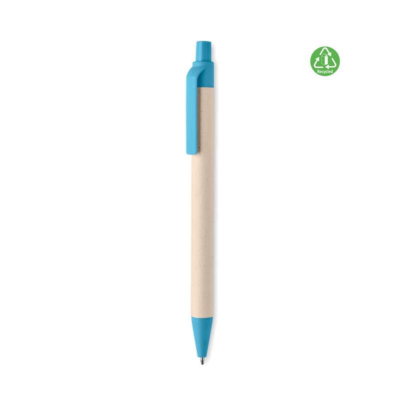 Bolígrafo de cartón reciclado 70%  en 14 cm - Accesorio reciclable a precios de mayorista