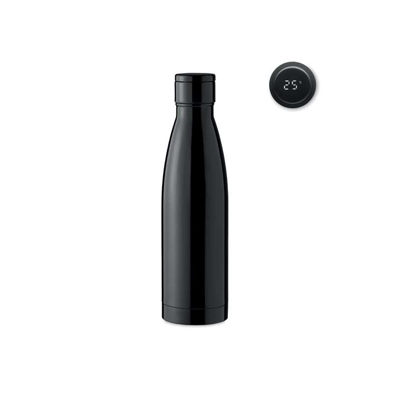 Bouteille thermomètre inox 500ml - Bouteille à prix de gros