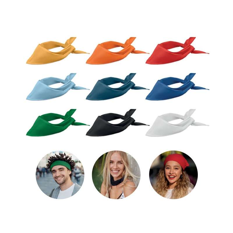 Foulard triangular em poliéster e algodão - Bandana a preço grossista