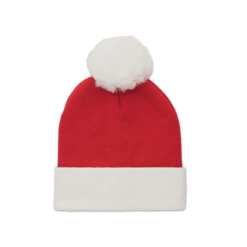 Gorro de Natal Tricotado com Pompon 20x23cm - gorro de Natal a preço grossista