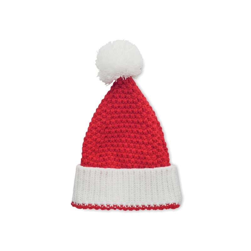 Gorro de Natal Tricotado 20x23cm com Pompon a preço grossista - Acessório de Natal a preço grossista