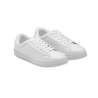 White PU Sneakers Size 38 with Rubber Sole - sneakers at wholesale prices