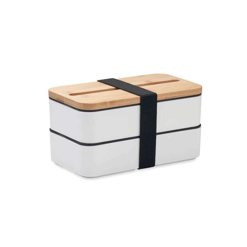 Lunchbox reciclada 2 níveis 800 ml bambu a preço grossista - Bento a preço grossista