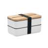 Recyclen Lunchbox 2-niveaus 2x400 ml met bamboe - Lunchbox tegen groothandelsprijzen Recyclen Lunchbox 2-niveaus 2x400 ml met bamboe - Lunchbox tegen groothandelsprijzen
