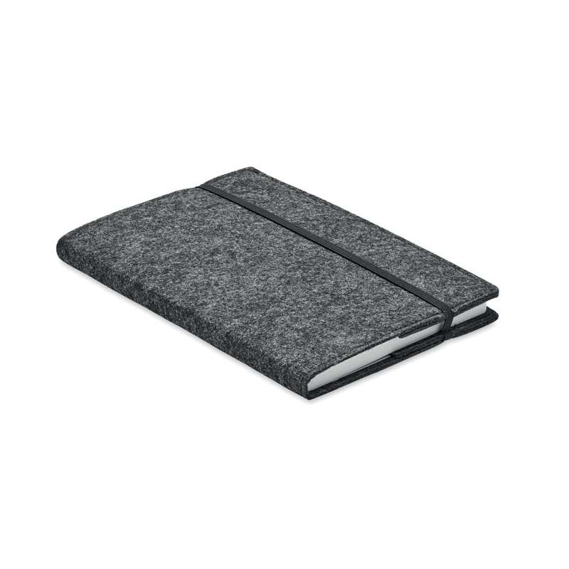 A4 RPET-filt konferenceblok med elastisk penneholder - Konferencier til engrospris