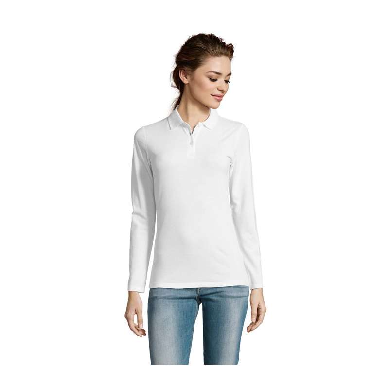 Damen Polo Piqué Langarm 180g, 100% Baumwolle - Textilien SOL'S zu Großhandelspreisen