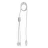 120 cm Aluminium 2-i-1 Opladningskabel - Ladekabel til engrospris 120 cm Aluminium 2-i-1 Opladningskabel - Ladekabel til engrospris