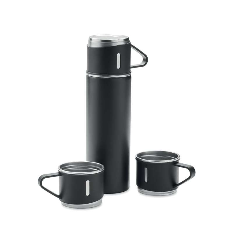 Bouteille inox 420 ml et 2 gobelets - Bouteille à prix de gros