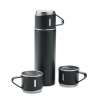 Garrafa inox 420 ml com 2 copos - Garrafão a preço grossista Garrafa inox 420 ml com 2 copos - Garrafão a preço grossista