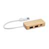 USB-Hub med 3 portar i bambu - Nav till grossistpris
