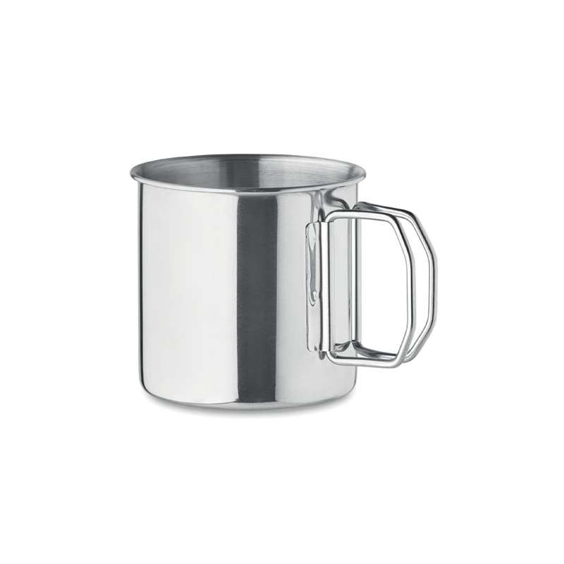 Mug i rustfrit stål 330 ml med håndtag - Kop til engrospris
