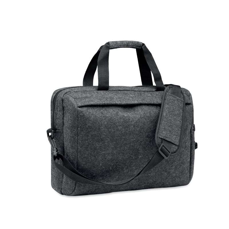 15 Zoll RPET Laptop-Rucksack mit Fronttasche zu Großhandelspreisen - Rucksack zu Großhandelspreisen