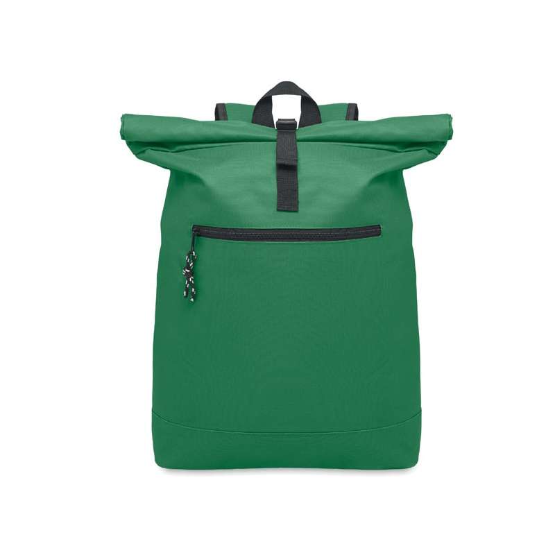 Mochila 15" em poliéster 600D com bolso a preço grossista - Saco rolltop a preço grossista