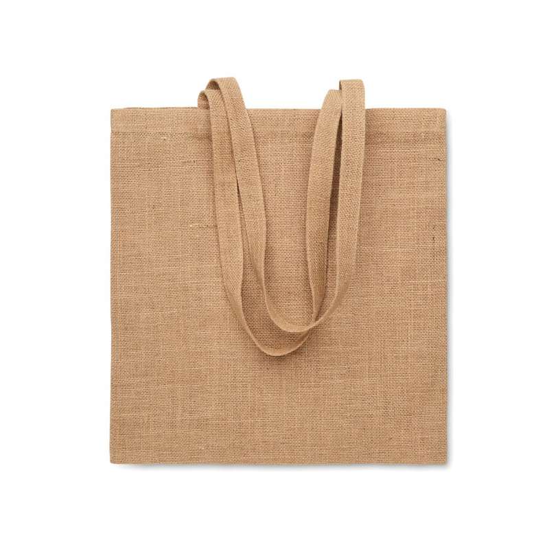 Saco de Jute 38x40 cm com Alças Longas - Saco de compras a preço grossista