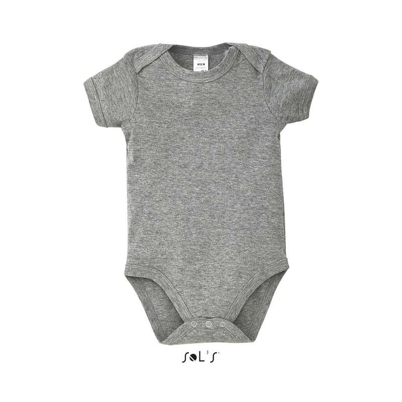 Body Bebé Gris Chiné 100% Algodón 180gr - Textil SOL'S a precios de mayorista
