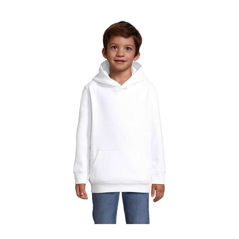Felpa Bambino Grigia con Cappuccio 80% Cotone - Textile SOL'S a prezzi all'ingrosso