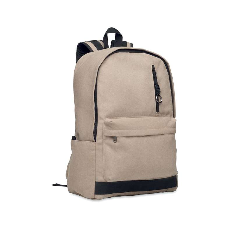 Zaino in cotone riciclato 15'' con tasche - Zaino a prezzi all'ingrosso